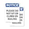 Signmission Please Do Not Sit Or Climb On Railing, 7 in W x Rectangle, Vinyl Decal OS-2PACK-NS-D-710-V-17416 - alternate 1